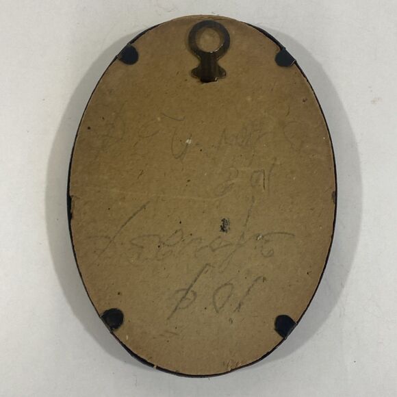 Vintage Miniature Framed Original Photograph Portrait Mother & Children 4.5” - Picture 3 of 4